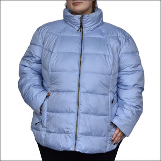 Snow Country Outerwear Women’s Plus Size 1X-6X Lexington Synthetic Winter Puffy Jacket Coat - 1X / Light Blue - Women’s Plus Size