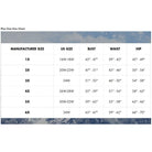 Plus size clothing chart for Snow Country Outerwear Women’s Plus Size Ski Snow Bibs