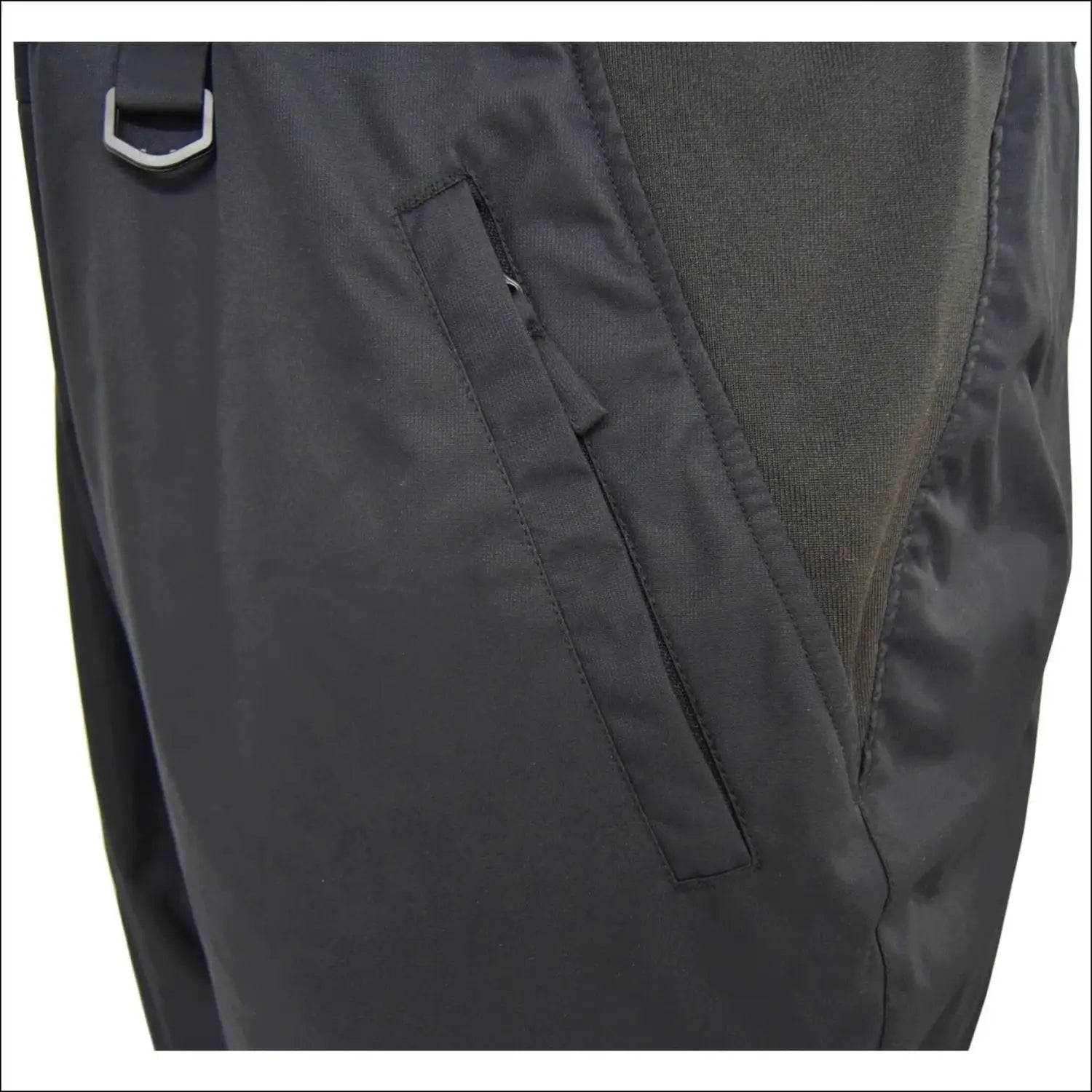 Black athletic pants with zippered pocket from Snow Country Outerwear Women’s Plus Size Ski Bibs