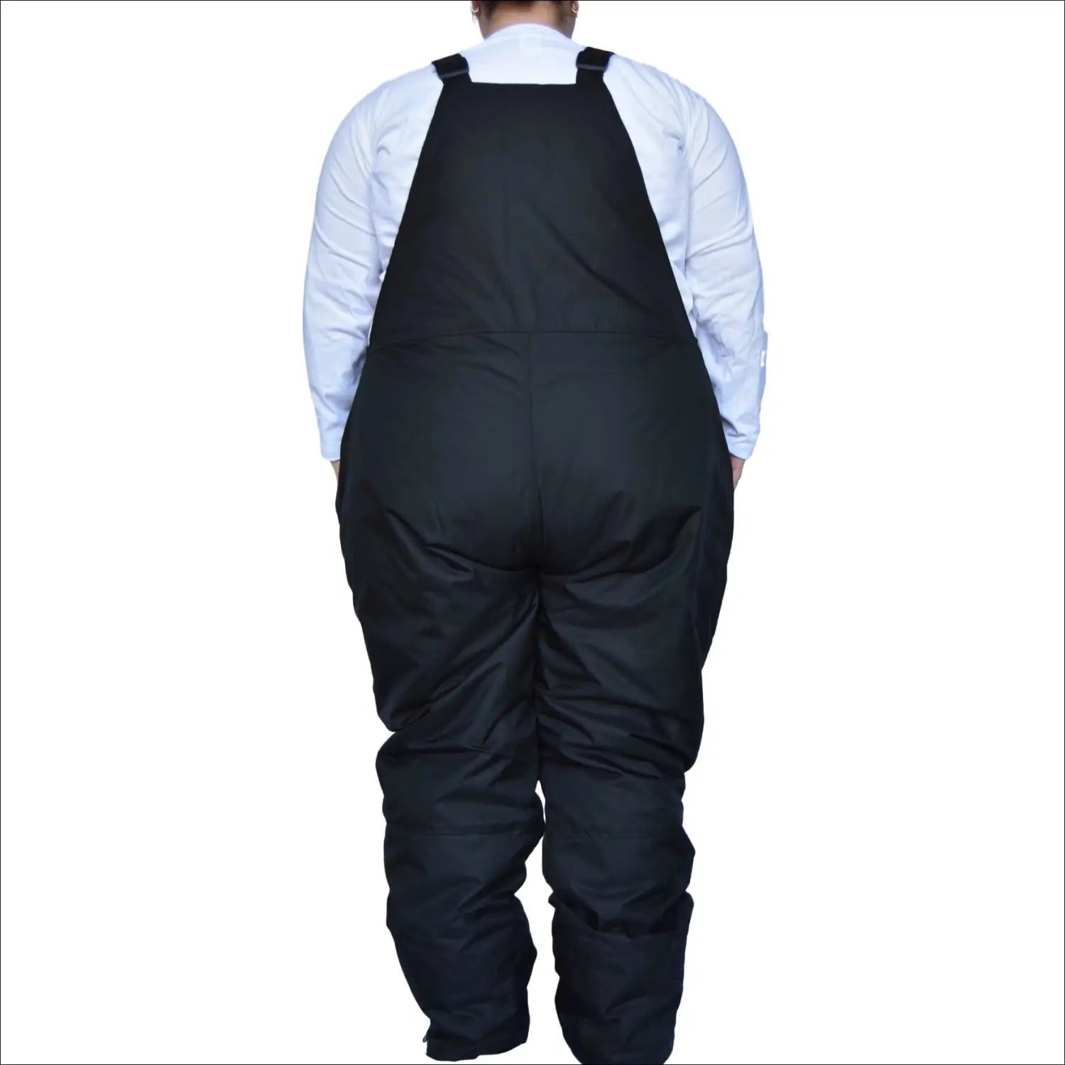 Black insulated bib overalls from Snow Country Outerwear Women’s Plus Size Ski Snow Bibs Vertex Higher Front
