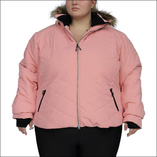 Snow Country Outerwear Womens Plus Size 1X-6X Vail Ski Coat Jacket - 1X / Pale Pink - Women’s Plus Size