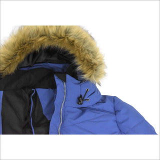 Blue winter coat with fur-trimmed hood from Snow Country Outerwear Womens Plus Size Ski Jacket clearance