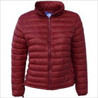 Maroon quilted puffer jacket from Women’s Plus Size 1X-6X Winter Down Alternative Coat