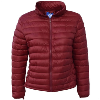 Maroon quilted puffer jacket from Women’s Plus Size 1X-6X Winter Down Alternative Coat