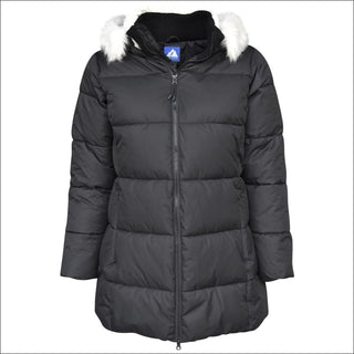 Snow Country Outerwear Womens Plus Size Chelsea Down Alternative Parka Coat Jacket 1X-6X - 1X (16/18) / Black - Womens