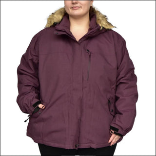 Snow Country Outerwear Women’s Plus Size Fortress Winter Snow Ski Coat Jacket 1X-6X - 1X / Eggplant - Women’s Plus Size