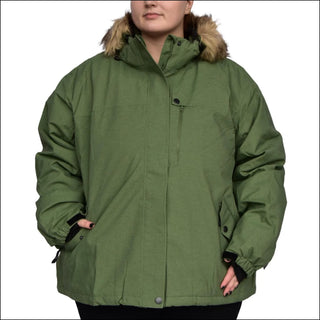 Snow Country Outerwear Women’s Plus Size Fortress Winter Snow Ski Coat Jacket 1X-6X - 1X / Fern - Women’s Plus Size