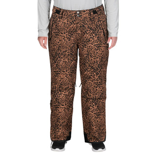 Leopard print snow pants from Snow Country Outerwear for women in plus size with insulated warmth