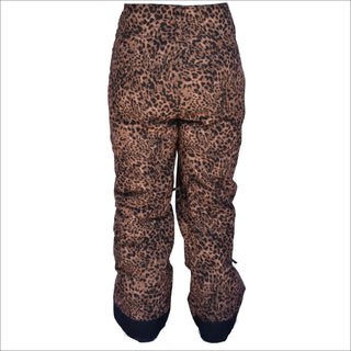 Leopard print snow pants from Snow Country Outerwear for women plus size ski wear