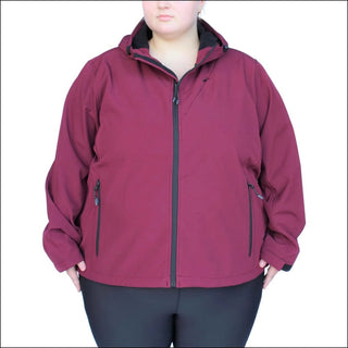 Snow Country Outerwear Women’s Plus Size Micro Fleece Soft Shell Jacket 1X-6X - 1X / Ruby - Women’s Plus Size