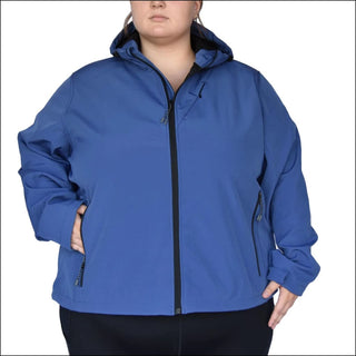 Snow Country Outerwear Women’s Plus Size Micro Fleece Soft Shell Jacket 1X-6X - 1X / Robin Blue - Women’s Plus Size