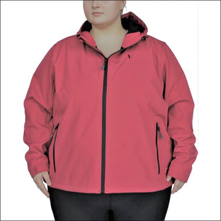 Snow Country Outerwear Women’s Plus Size Micro Fleece Soft Shell Jacket 1X-6X - 1X / Grape Fruit - Women’s Plus Size
