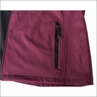 Maroon plus size softshell jacket with zippered pocket for women Spring or Fall Outerwear