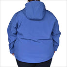 Blue hooded jacket from Women’s Plus Size Micro Fleece Soft Shell Classic Jacket Coat
