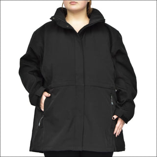 Snow Country Outerwear Women’s Plus Size Mid Length Stowe Soft Shell Jacket 1X-6X - 1X / Black - Women’s Plus Size