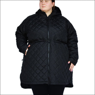 Snow Country Outerwear Women’s Plus Size Quilted Savvy Long Jacket 1X-6X - 3X / Black - Women’s Plus Size