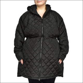 Snow Country Outerwear Women’s Plus Size Quilted Savvy Long Jacket 1X-6X - 1X / Black - Women’s Plus Size