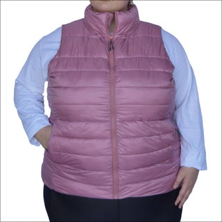 Snow Country Outerwear Women’s Plus Size Synthetic Down Vest 1X-6X - 1X / Peach Metal - Women’s Plus Size