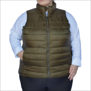 Snow Country Outerwear Women’s Plus Size Synthetic Down Vest 1X-6X - 1X / Green - Women’s Plus Size