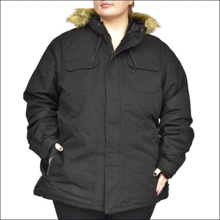 Snow Country Outerwear Women’s Plus Size Uptown Winter Parka Ski Coat Jacket 1X-6X - 1X / Black - Women’s Plus Size