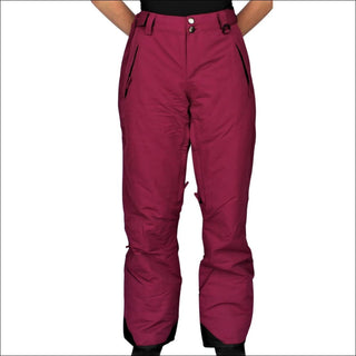 Snow Country Outerwear Women’s Ski Pants Insulated S-XL Reg and Short - Small / Berry Wine - Women’s