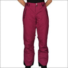 Maroon snow pants for women from Snow Country Outerwear, insulated ski and snowboard pants