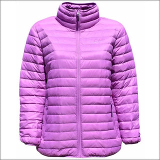 Sportcaster Womens Plus Size Packable Down Jacket 1X-6X - 1X / Violet - Plus Size