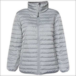 Sportcaster Womens Plus Size Packable Down Jacket 1X-6X - 1X / Metal - Plus Size