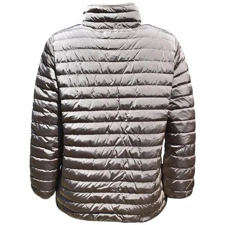 Gray quilted puffer jacket from Sportcaster Women’s Plus Size Packable Down Jacket 1X CLEARANCE