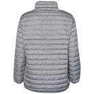 Gray quilted puffer jacket for women in plus size, packable down jacket on clearance