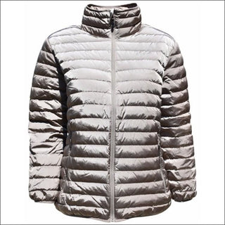 Sportcaster Womens Plus Size Packable Down Jacket 1X-6X - 1X / Bronze - Plus Size