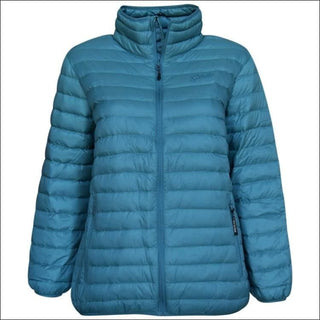 Sportcaster Womens Plus Size Packable Down Jacket 1X-6X - 1X / Down Lagoon - Plus Size