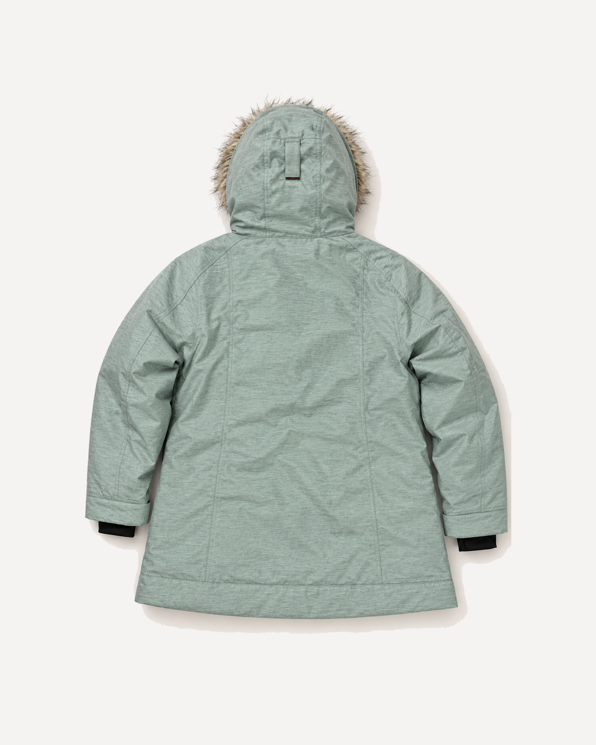 Green Lily The Sugar Coat II plus size insulated snow jacket, sizes 1X to 6X, flat lay, back