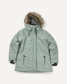 Green Lily The Sugar Coat II plus size insulated snow jacket, sizes 1X to 6X, flat lay, front