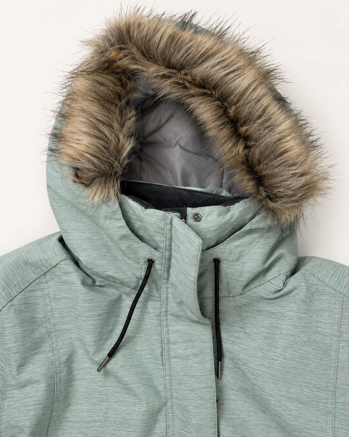 Green Lily The Sugar Coat II plus size insulated snow jacket, sizes 1X to 6X, hood and faux fur trim detail