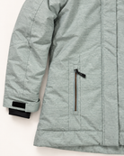 Green Lily The Sugar Coat II plus size insulated snow jacket, sizes 1X to 6X, cuff and pocket detail