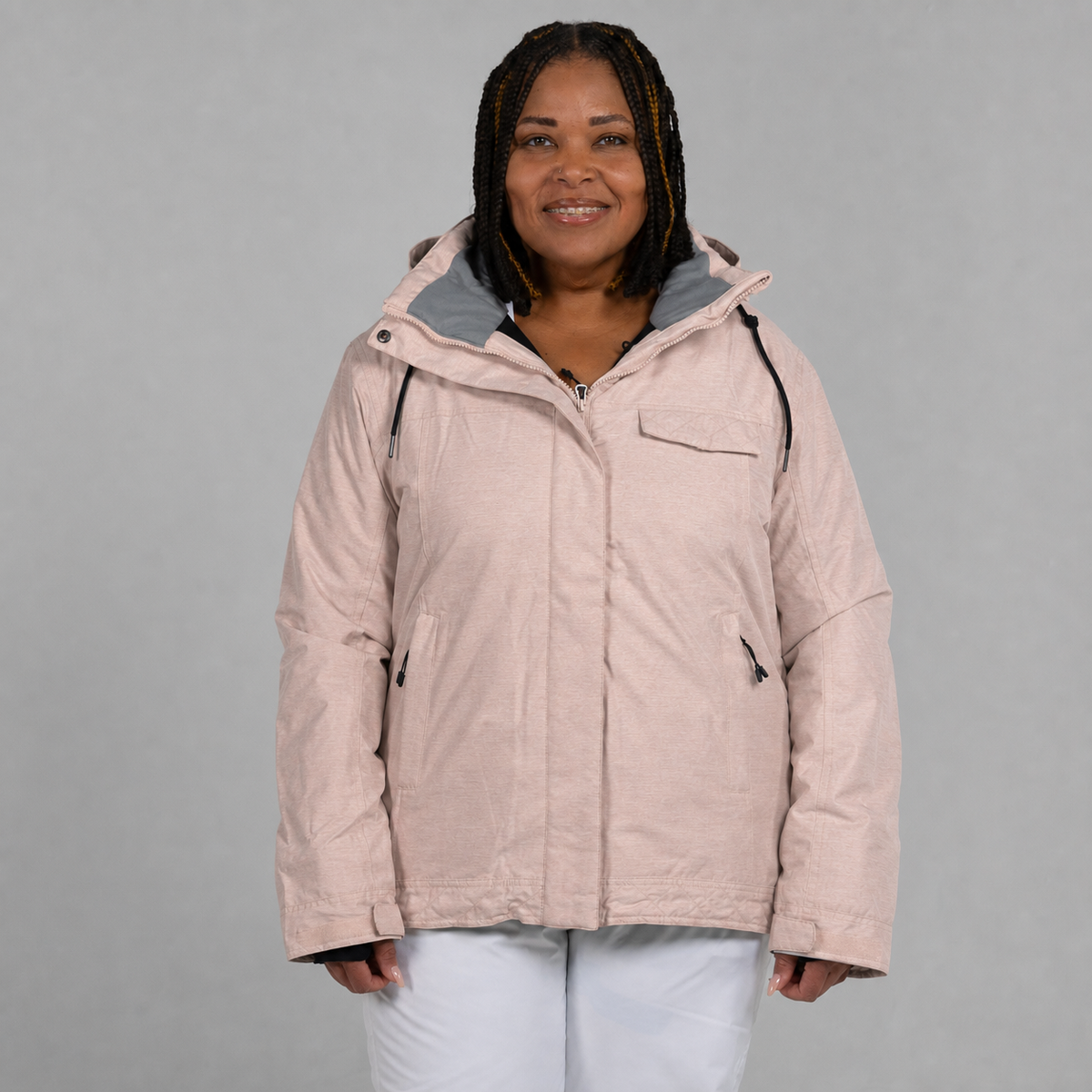 Snow Country plus size outerwear worn by our models