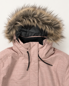 Pink Blush The Sugar Coat II plus size insulated snow jacket, sizes 1X to 6X, hood and faux fur trim detail