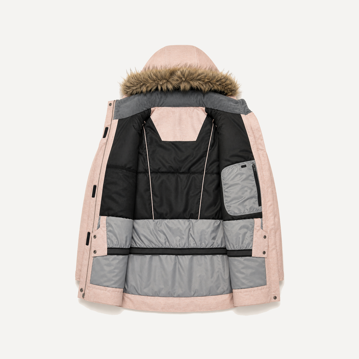 Pink The Sugar Coat II plus size insulated snow jacket, sizes 1X to 6X, interior lining