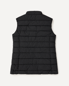 Black Tempo II women's plus size insulated vest, flat lay, back