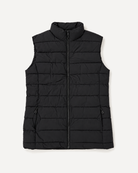 Black Tempo II women's plus size insulated vest, flat lay, front