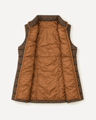 Leopard Tempo II women's plus size insulated vest, flat lay, interior