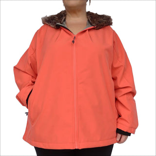 Snow Country Outerwear Women's Plus Size Alta 1X-6X Faux Fur Soft Shell Jacket Coat