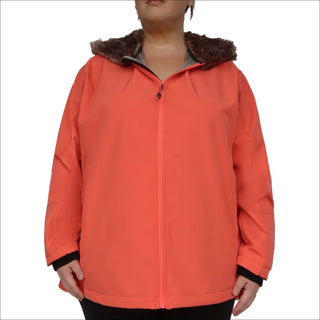 Snow Country Outerwear Women’s Plus Size Alta 1X-6X Faux Fur Soft Shell Jacket Coat