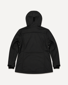 Black The Venus plus size hooded soft shell jacket, sizes 1X to 6X, back