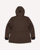 Chocolate The Venus plus size hooded soft shell jacket, sizes 1X to 6X, back