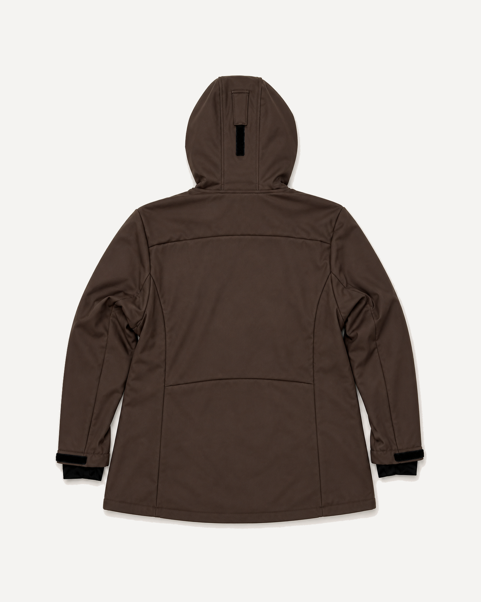 Chocolate The Venus plus size hooded soft shell jacket, sizes 1X to 6X, back