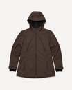 Chocolate The Venus plus size hooded soft shell jacket, sizes 1X to 6X, front