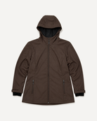 Chocolate The Venus plus size hooded soft shell jacket, sizes 1X to 6X, front