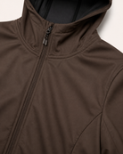 Chocolate The Venus plus size hooded soft shell jacket, sizes 1X to 6X, upper